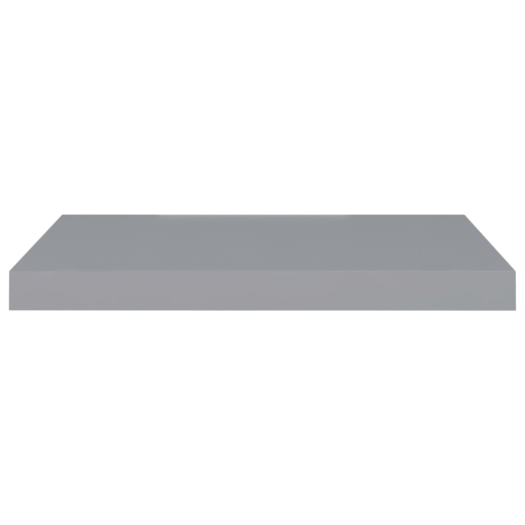 Schwebende Wandregale 2 Stk. Grau 60x23,5x3,8cm MDF