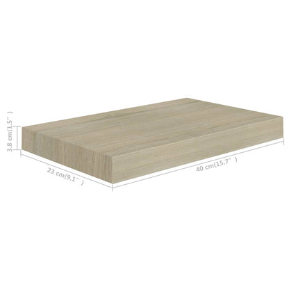 Schwebende Wandregale 4 Stk. Eichefarben 40x23x3,8cm MDF