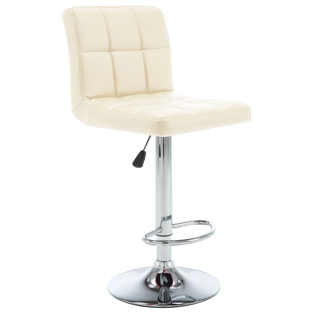 Barhocker 2 Stk. Creme Kunstleder