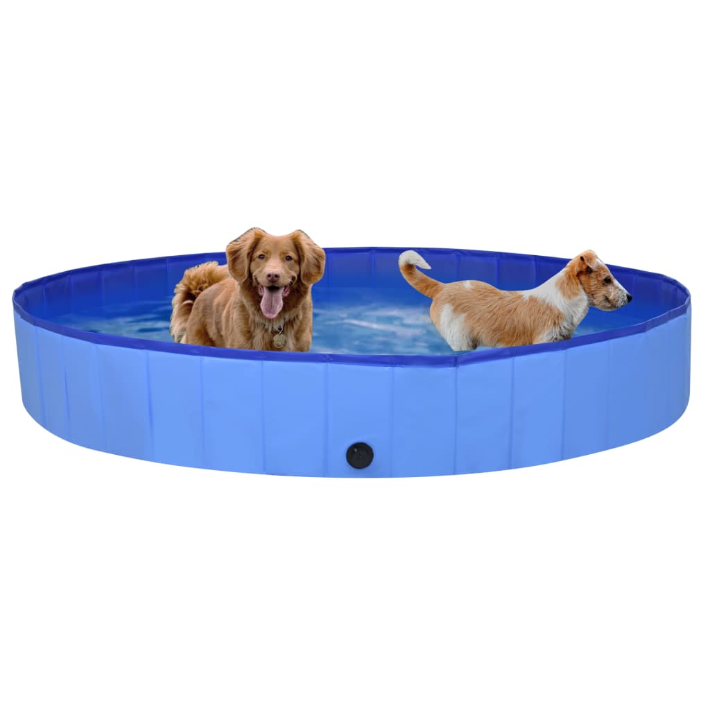 Hundepool Faltbar Blau 200x30 cm PVC