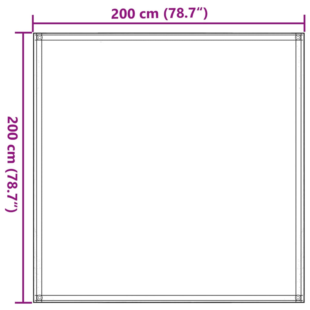 Zeltteppich 200x200 cm Anthrazit