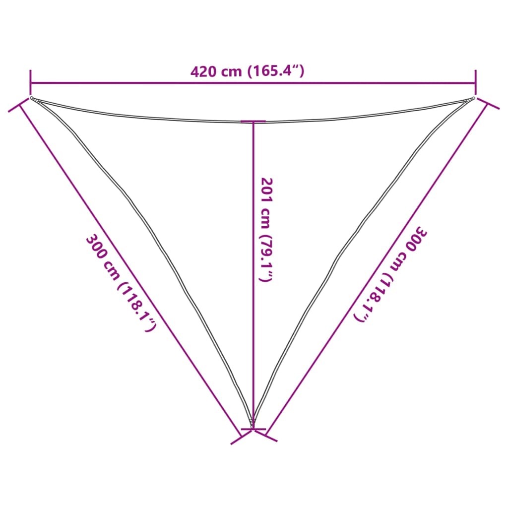 Sonnensegel 160 g/m² Anthrazit 3x3x4,2 m HDPE