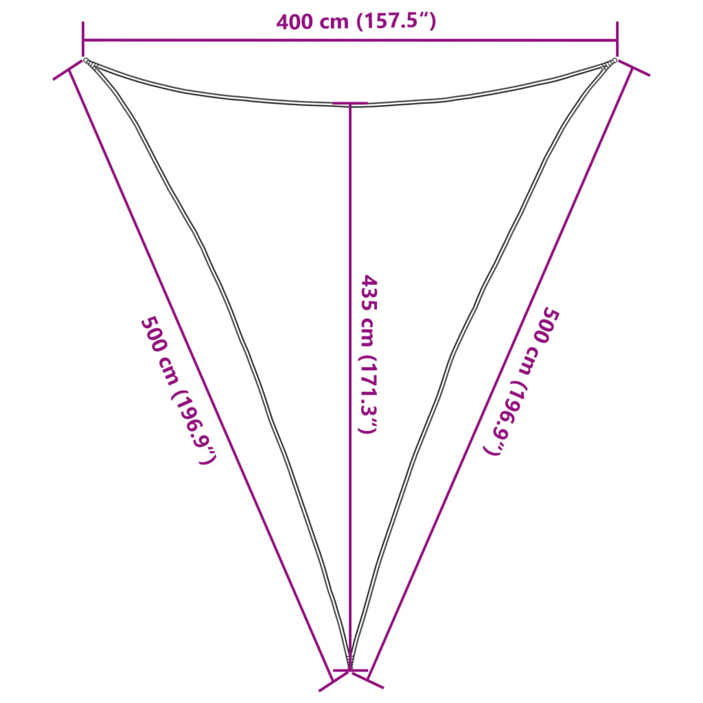 Sonnensegel 160 g/m² Weiß 4x5x5 m HDPE