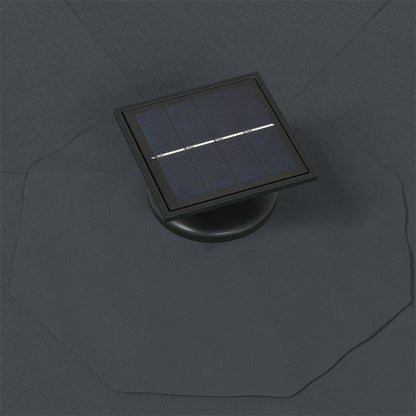 Sonnenschirm zur Wandmontage mit LEDs 300 cm Anthrazit