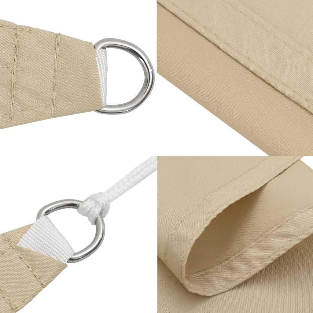 Sonnensegel Oxford-Gewebe Dreieckig 3,5x3,5x4,9 m Beige