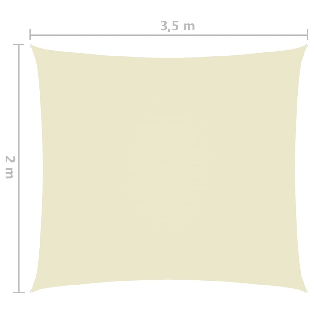 Sonnensegel Oxford-Gewebe Rechteckig 2x3,5 m Creme