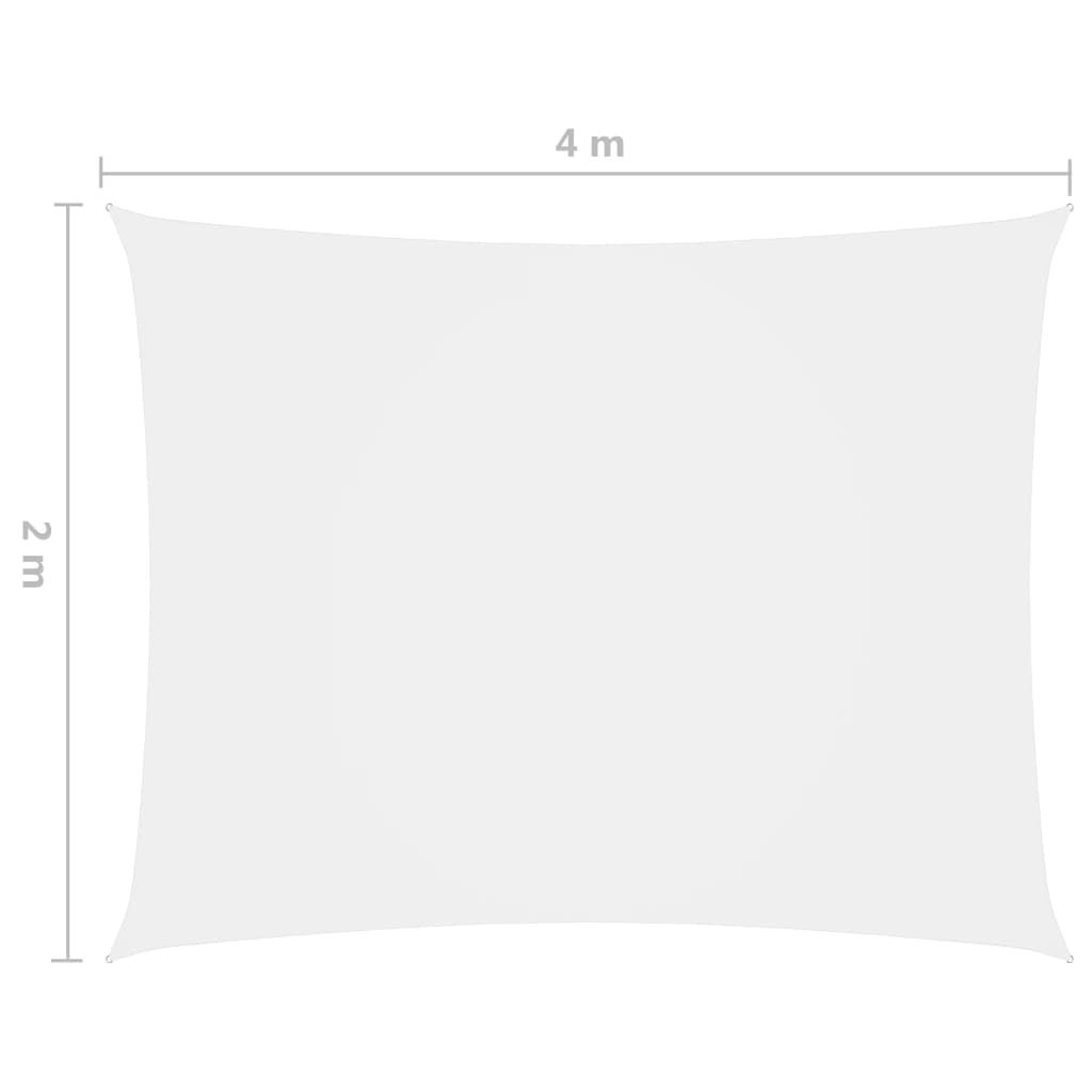 Sonnensegel Oxford-Gewebe Rechteckig 2x4 m Weiß