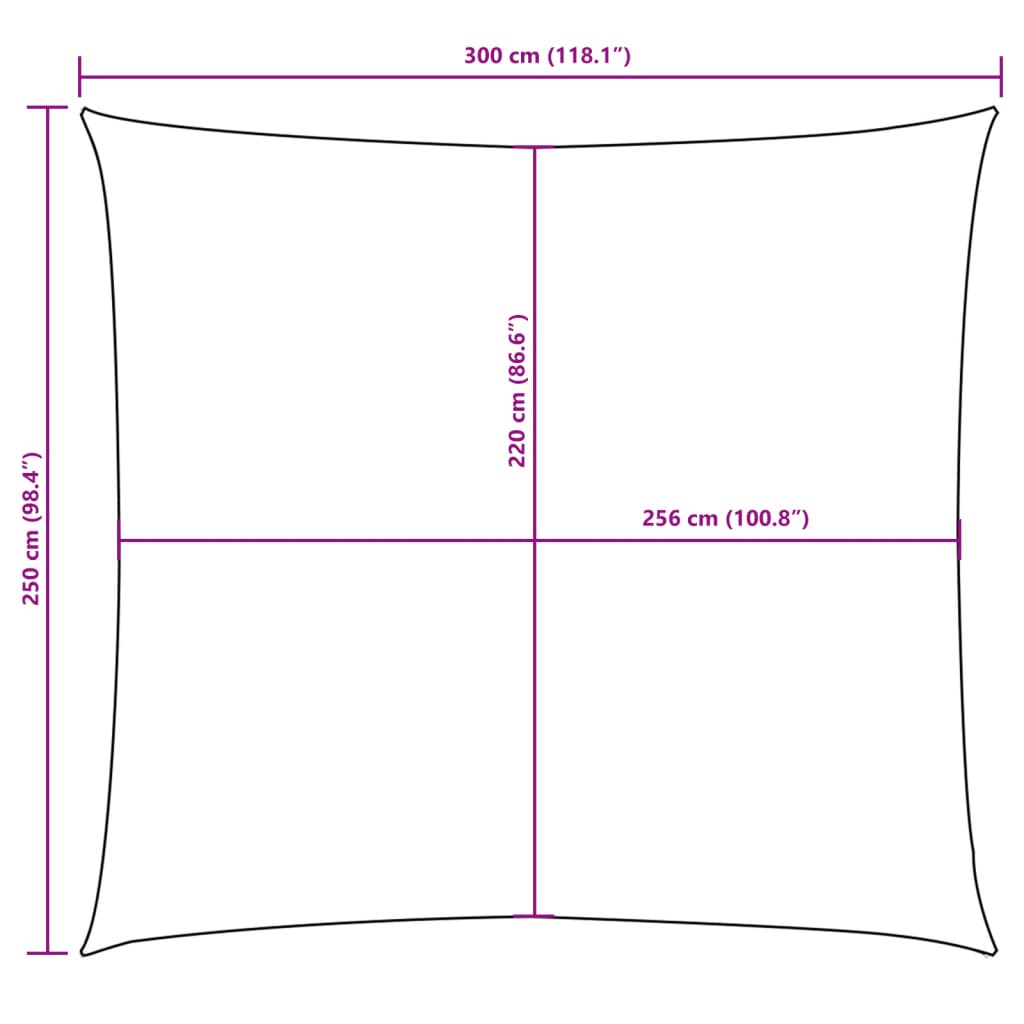 Sonnensegel Oxford-Gewebe Rechteckig 2,5x3 m Weiß