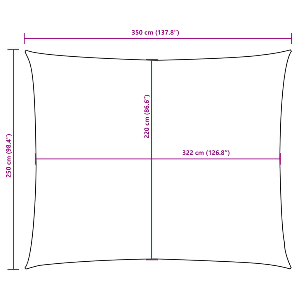 Sonnensegel Oxford-Gewebe Rechteckig 2,5x3,5 m Terrakotta-Rot