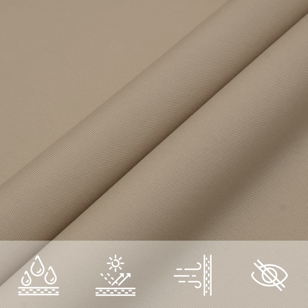 Sonnensegel Oxford-Gewebe Rechteckig 2,5x5 m Taupe