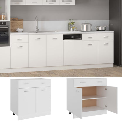 Schubunterschrank Lyon Weiß 80x46x81,5 cm Holzwerkstoff