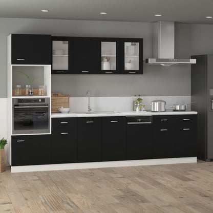 Schubunterschrank Lyon Schwarz 80x46x81,5 cm Holzwerkstoff