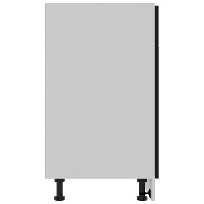 Schubunterschrank Lyon Schwarz 80x46x81,5 cm Holzwerkstoff
