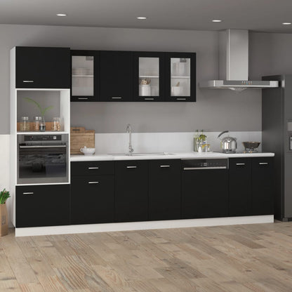 Hängeschrank Lyon Schwarz 39,5x31x60 cm Holzwerkstoff