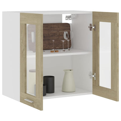 Hängeglasschrank Lyon Sonoma-Eiche 60x31x60 cm Holzwerkstoff