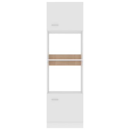 Mikrowellenumbauschrank Lyon Weiß 60x57x207 cm Holzwerkstoff