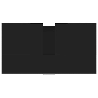 Badezimmerschrank Schwarz 60x32x53,5 cm Holzwerkstoff