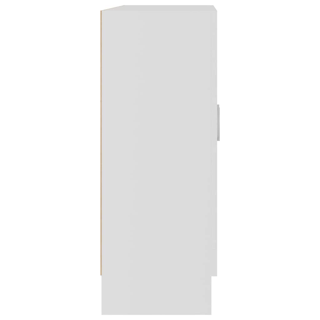 Vitrinenschrank Weiß 82,5x30,5x80 cm Holzwerkstoff