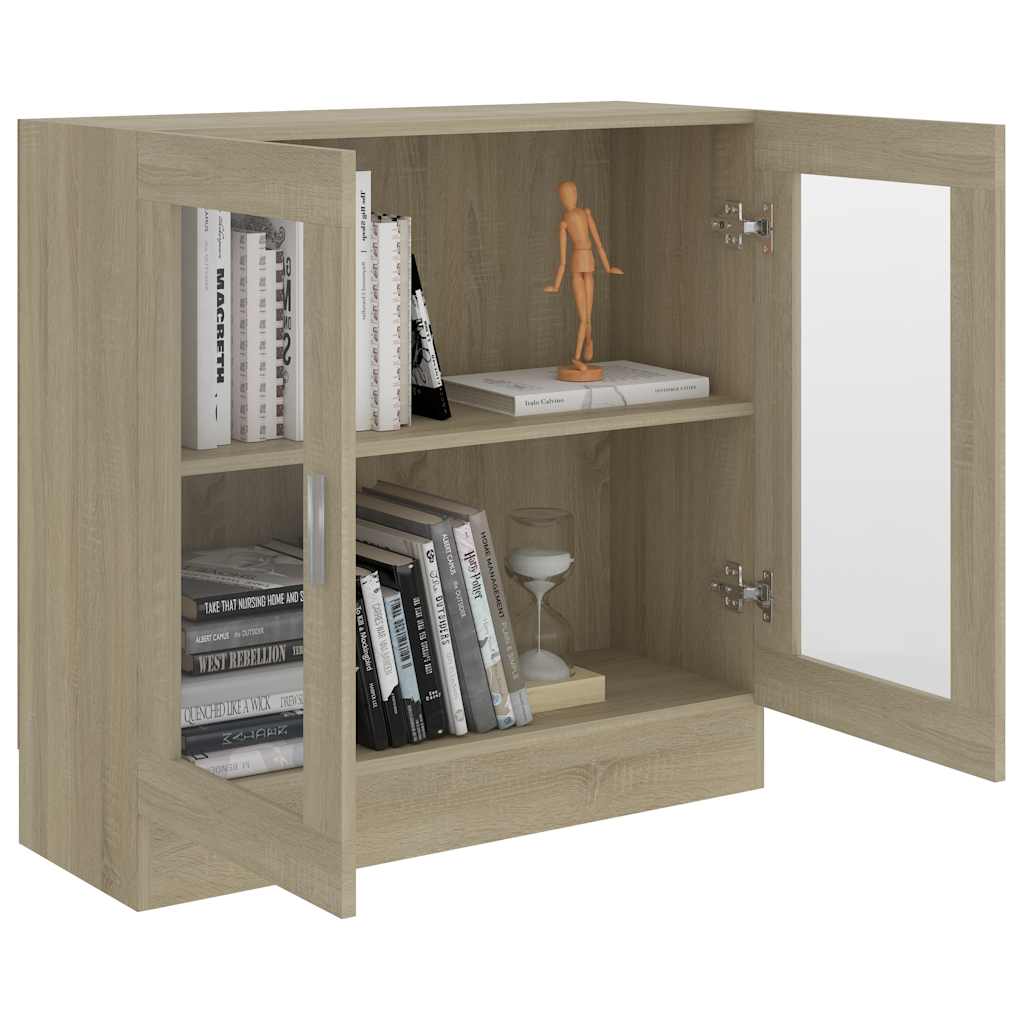 Vitrinenschrank Sonoma-Eiche 82,5x30,5x80 cm Holzwerkstoff
