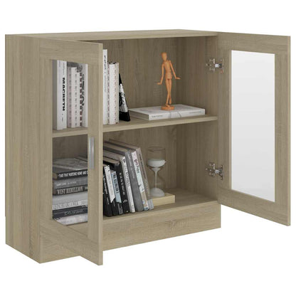 Vitrinenschrank Sonoma-Eiche 82,5x30,5x80 cm Holzwerkstoff