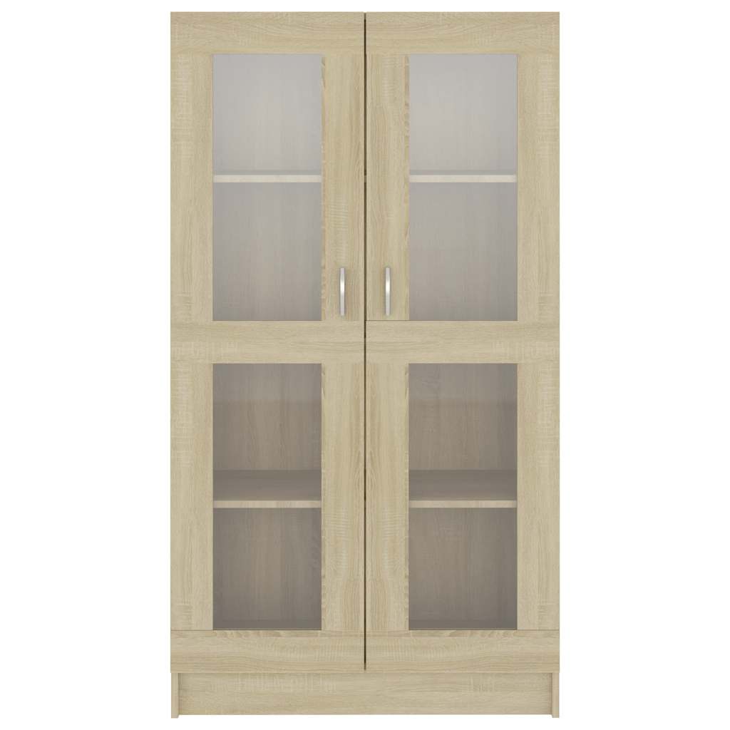 Vitrinenschrank Sonoma-Eiche 82,5x30,5x150 cm Holzwerkstoff