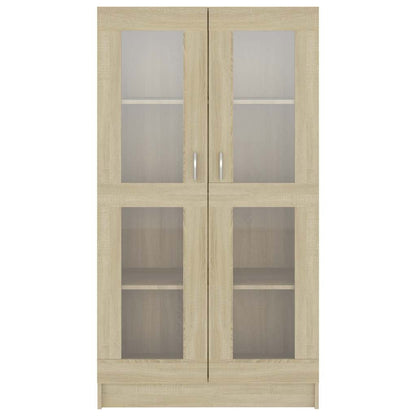 Vitrinenschrank Sonoma-Eiche 82,5x30,5x150 cm Holzwerkstoff