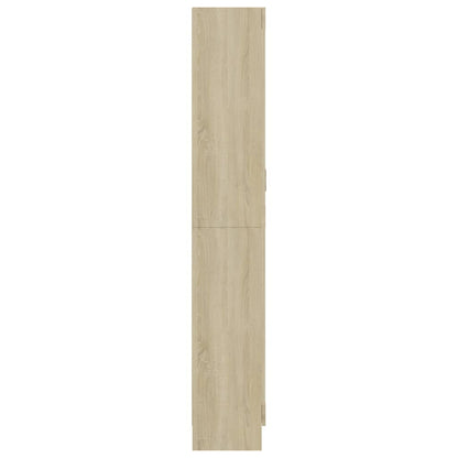 Vitrinenschrank Sonoma-Eiche 82,5x30,5x185 cm Holzwerkstoff