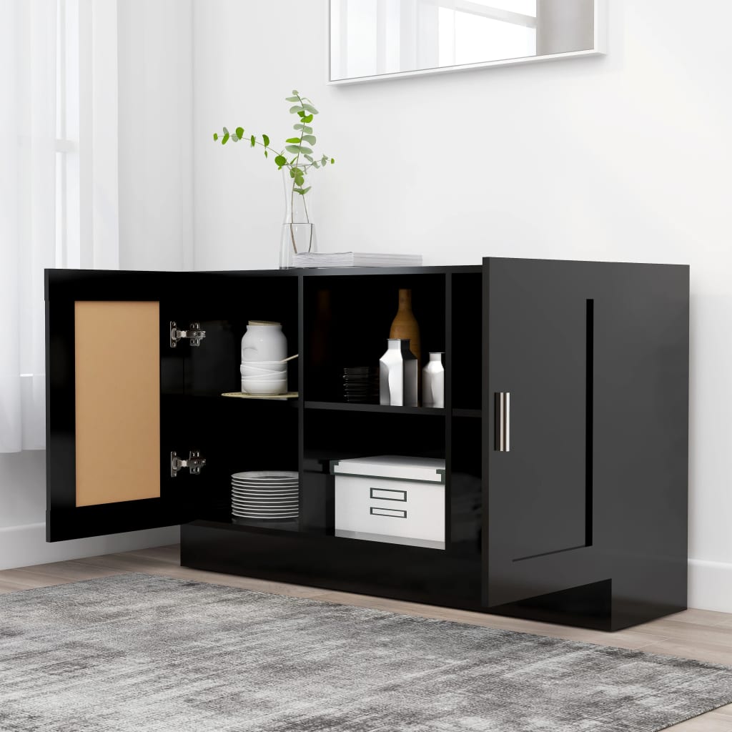 Sideboard Schwarz 120x30,5x70 cm Holzwerkstoff