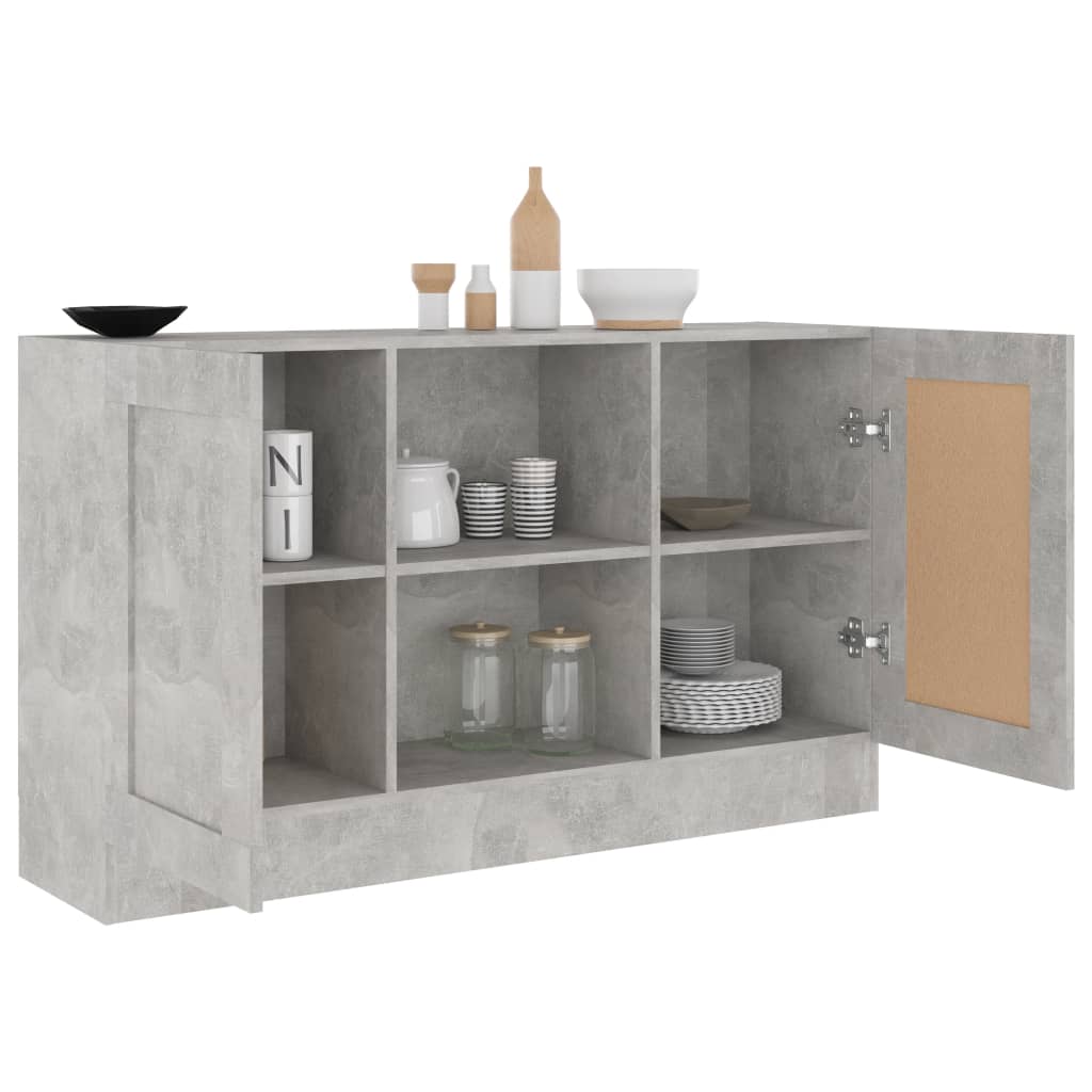 Sideboard Betongrau 120x30,5x70 cm Holzwerkstoff