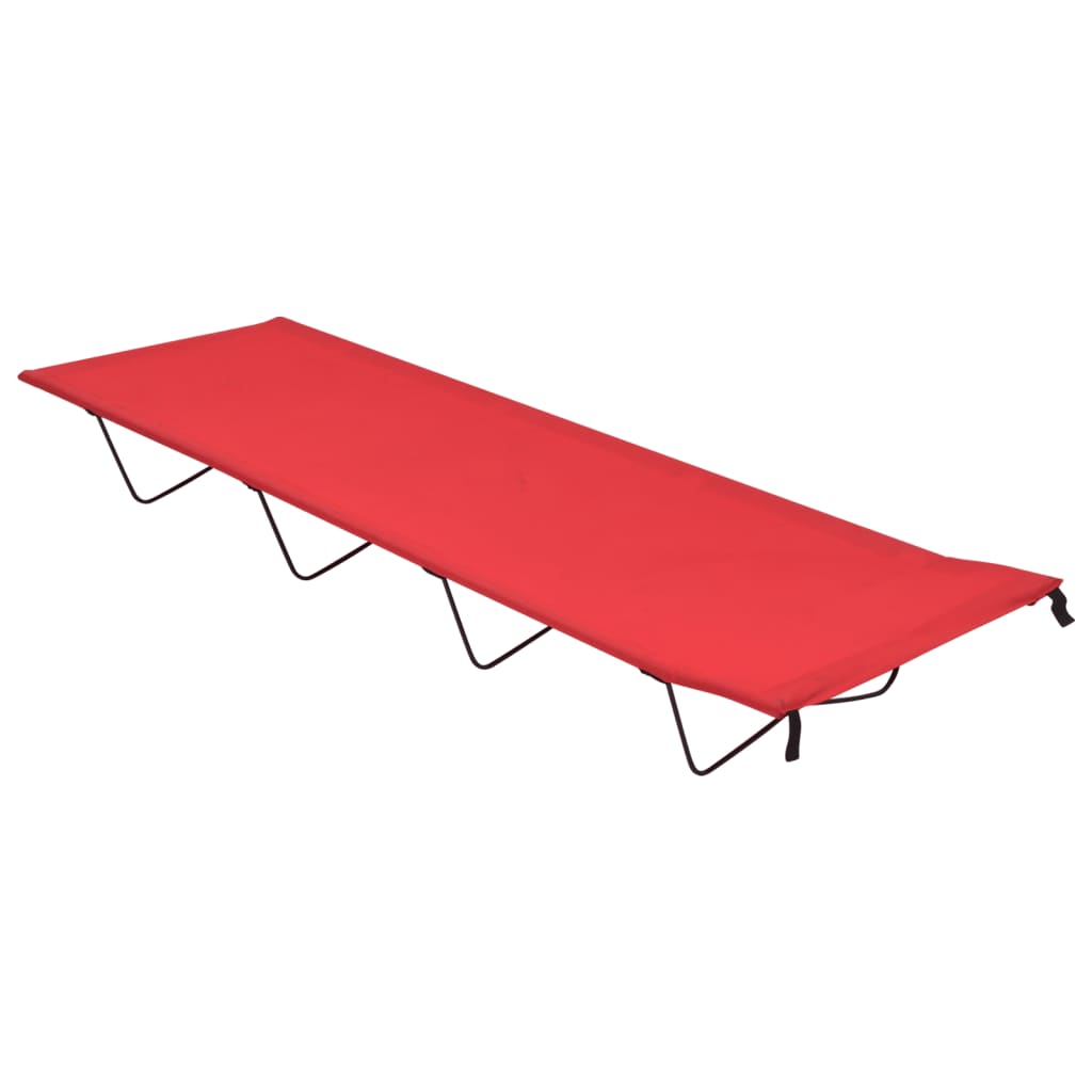 Campingbett 180x60x19 cm Oxford-Gewebe und Stahl Rot