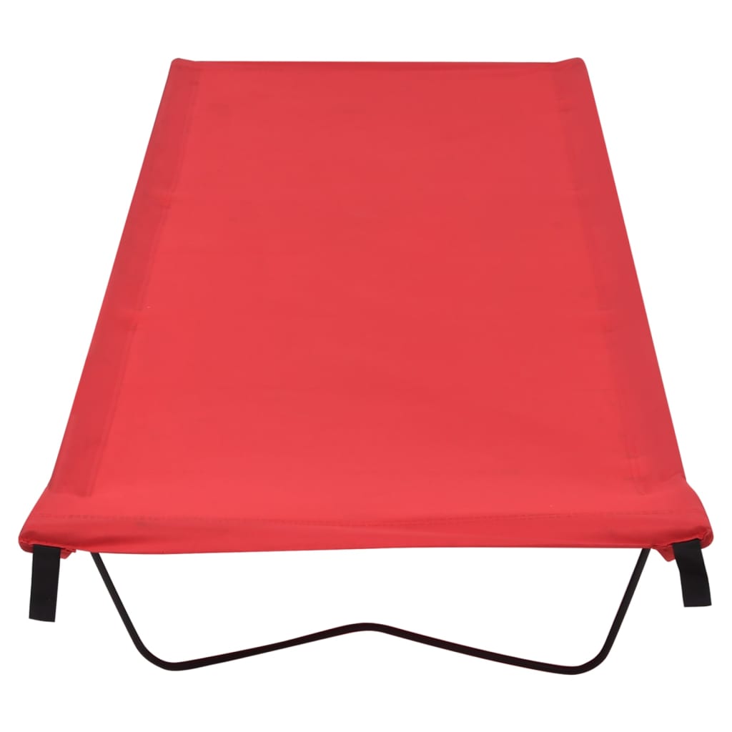 Campingbett 180x60x19 cm Oxford-Gewebe und Stahl Rot