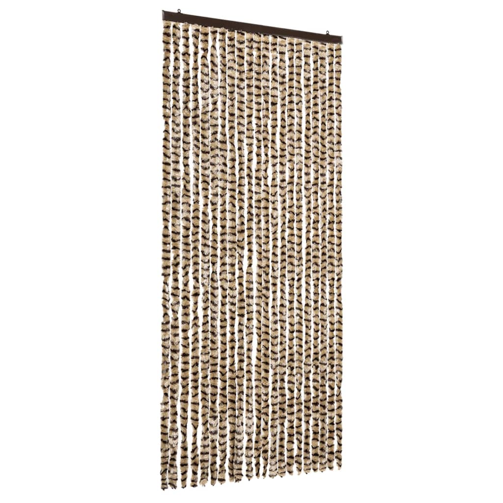 Insektenschutz-Vorhang Beige und Braun 90x220 cm Chenille