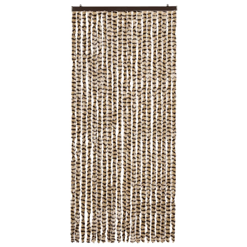 Insektenschutz-Vorhang Beige und Braun 90x220 cm Chenille