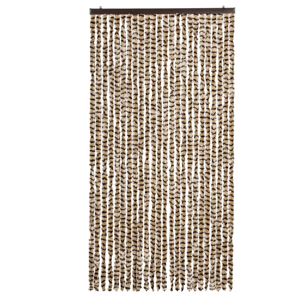 Insektenschutz-Vorhang Beige und Braun 100x220 cm Chenille