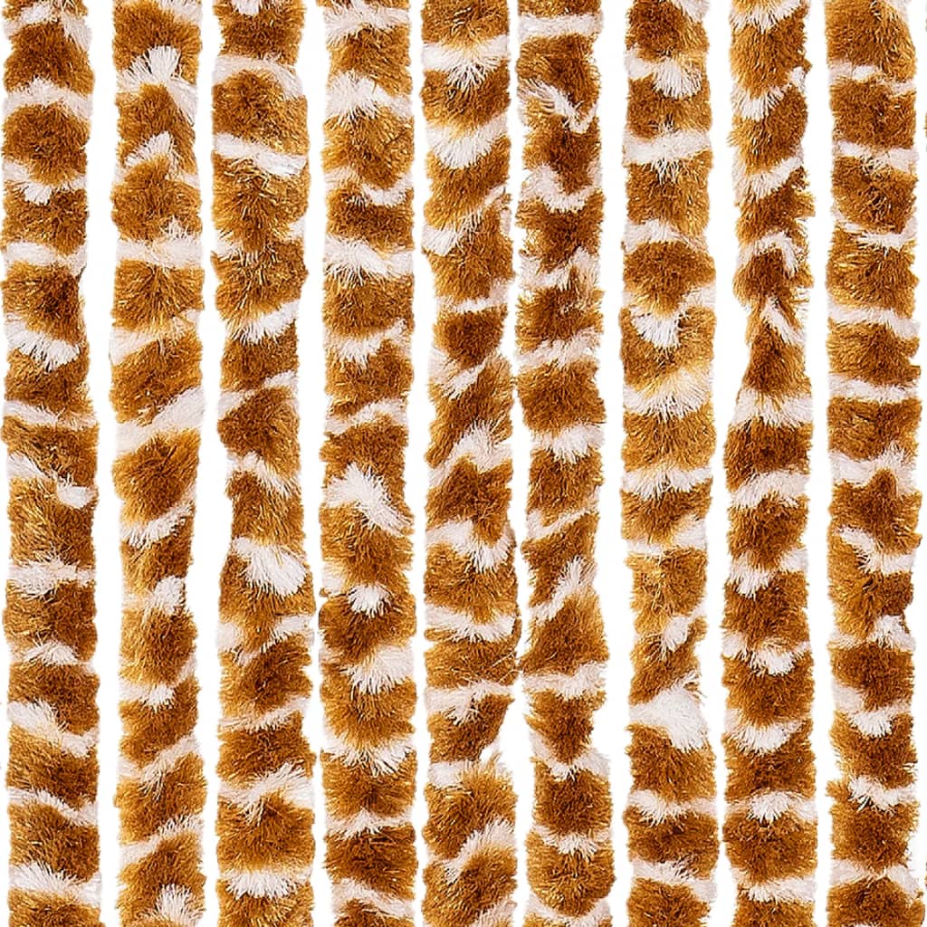 Insektenschutz-Vorhang Ocker und Weiß 90x220 cm Chenille