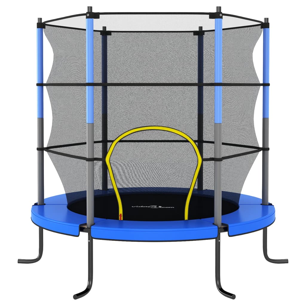 Trampolin mit Sicherheitsnetz Rund 140x160 cm Blau