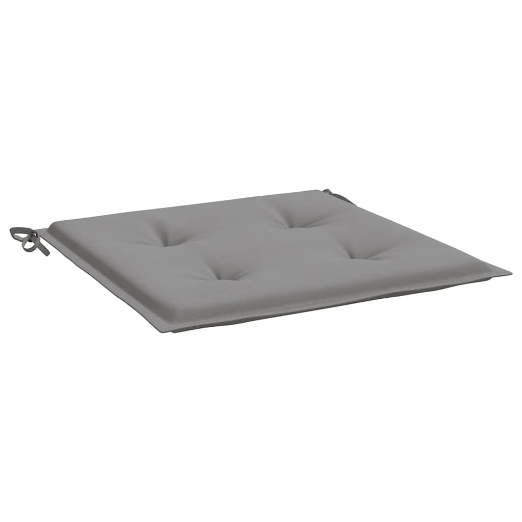 Gartenstuhl-Kissen 2 Stk. Grau 40x40x4 cm Oxford-Gewebe