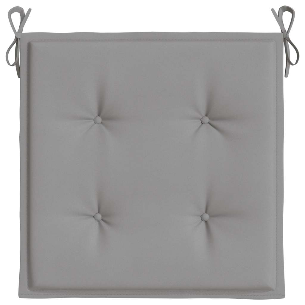 Gartenstuhl-Kissen 2 Stk. Grau 40x40x4 cm Oxford-Gewebe
