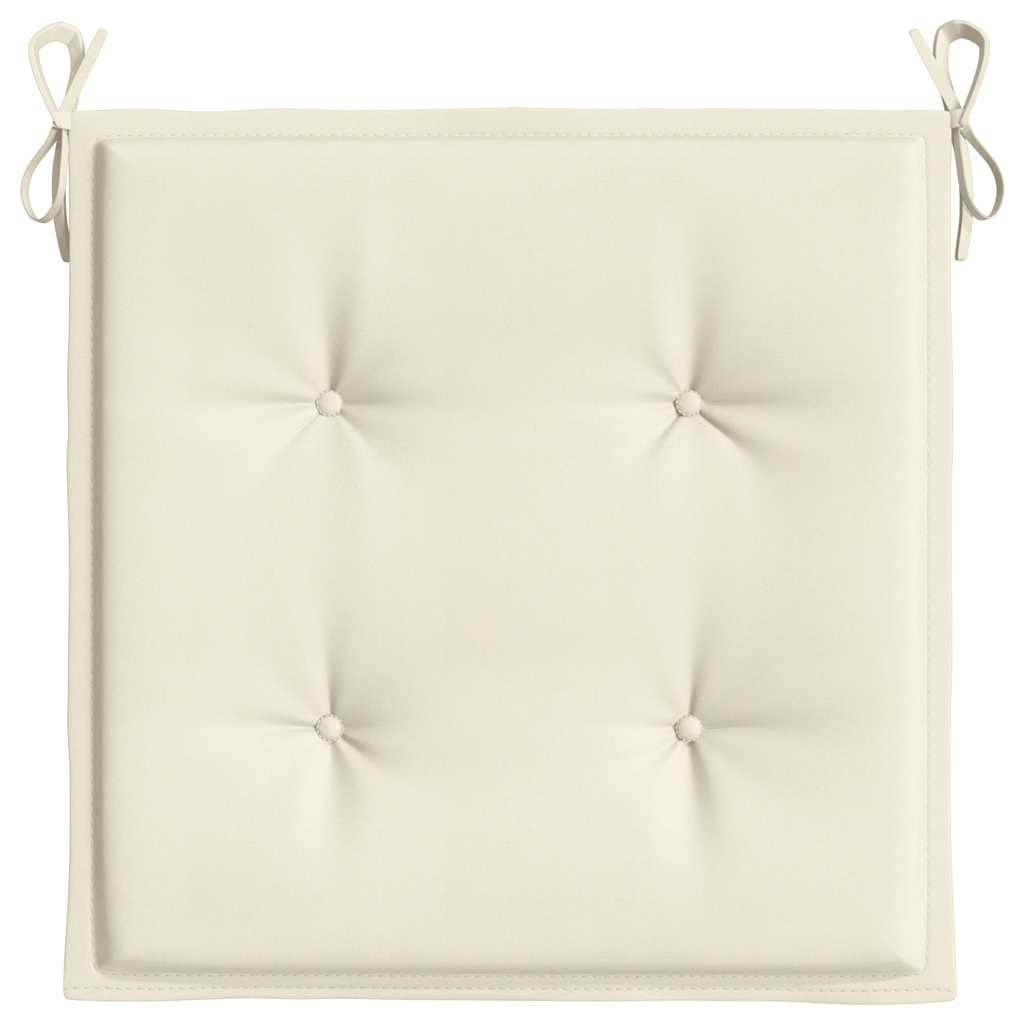 Gartenstuhl-Kissen 6 Stk. Creme 40x40x4 cm Oxford-Gewebe