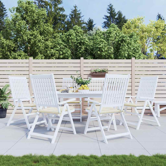 Gartenstuhl-Kissen 6 Stk. Creme 40x40x4 cm Oxford-Gewebe