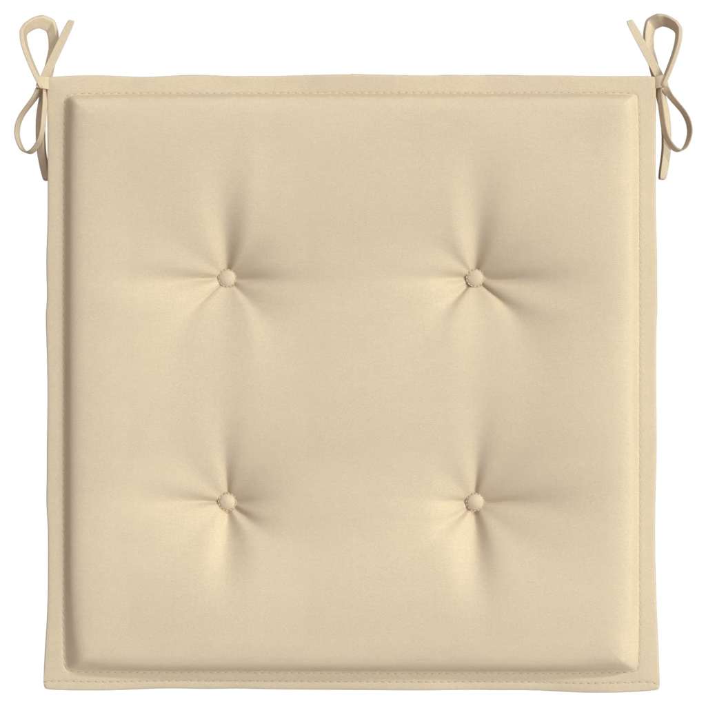 Gartenstuhl-Kissen 6 Stk. Beige 40x40x4 cm Oxford-Gewebe