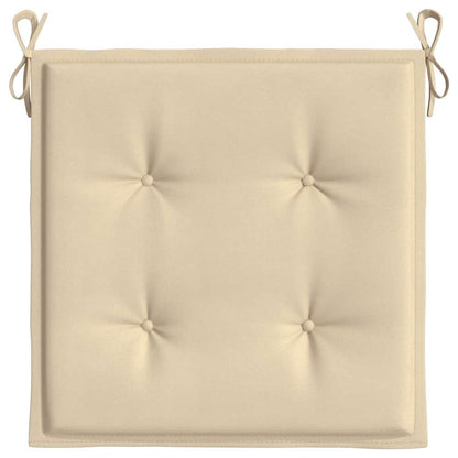 Gartenstuhl-Kissen 6 Stk. Beige 40x40x4 cm Oxford-Gewebe