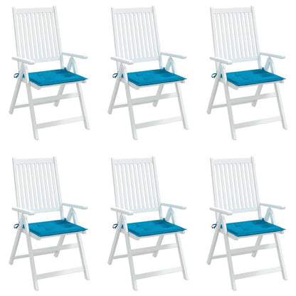 Gartenstuhl-Kissen 6 Stk. Blau 40x40x3 cm Oxford-Gewebe