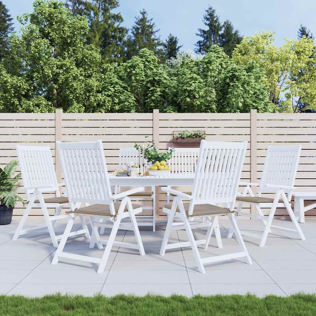Gartenstuhl-Kissen 6 Stk. Taupe 40x40x4 cm Oxford-Gewebe