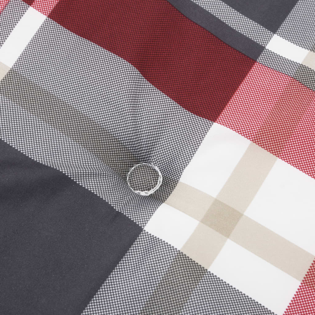 Gartenstuhl-Kissen 4Stk. Rot Karomuster 40x40x3cm Oxford-Gewebe