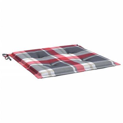 Gartenstuhl-Kissen 6Stk. Rot Karomuster 40x40x3cm Oxford-Gewebe