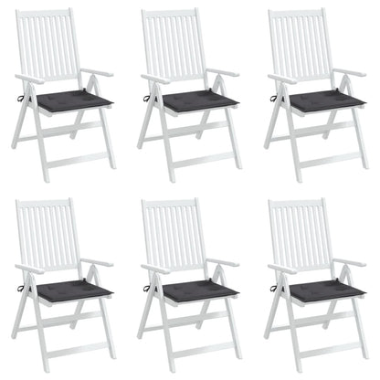 Gartenstuhl-Kissen 6 Stk. Anthrazit 50x50x3 cm Oxford-Gewebe