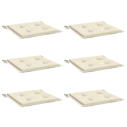 Gartenstuhl-Kissen 6 Stk. Creme 50x50x3 cm Oxford-Gewebe