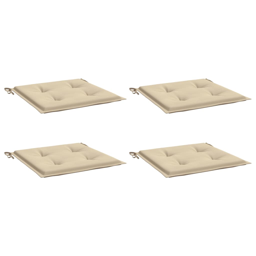 Gartenstuhl-Kissen 4 Stk. Beige 50x50x4 cm Oxford-Gewebe
