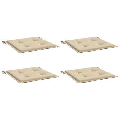 Gartenstuhl-Kissen 4 Stk. Beige 50x50x4 cm Oxford-Gewebe